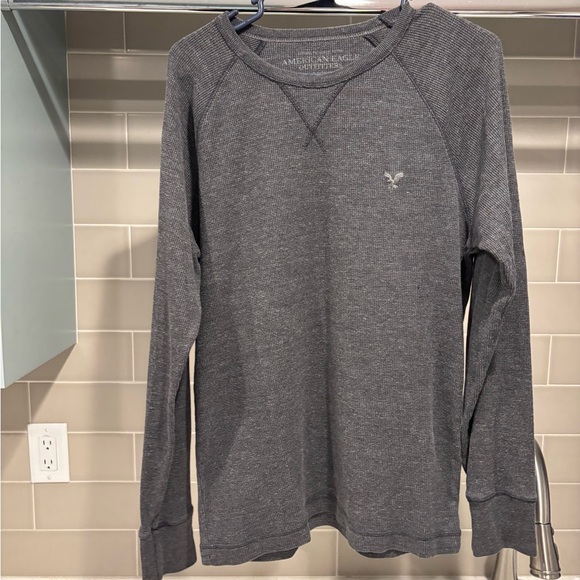 Y2K American Eagle Thermal Long Sleeve Shirt Size L - Picture 1 of 7